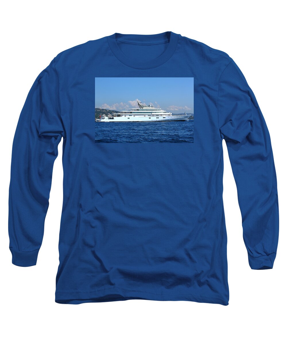 Super Long Sleeve T-Shirt featuring the photograph Super Yacht by Richard Patmore