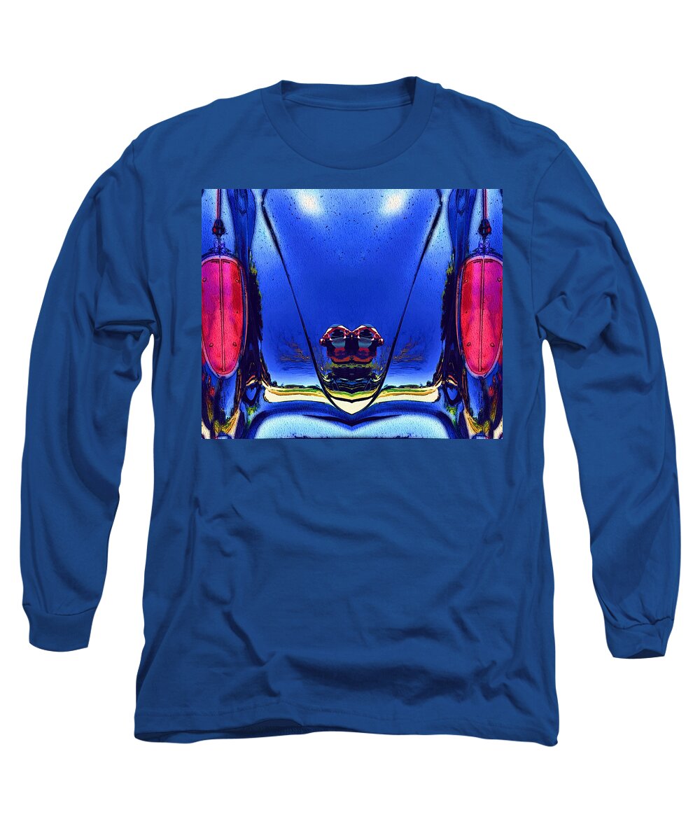 Tail Long Sleeve T-Shirt featuring the digital art Tail Light Reflections on Venus by Alec Drake