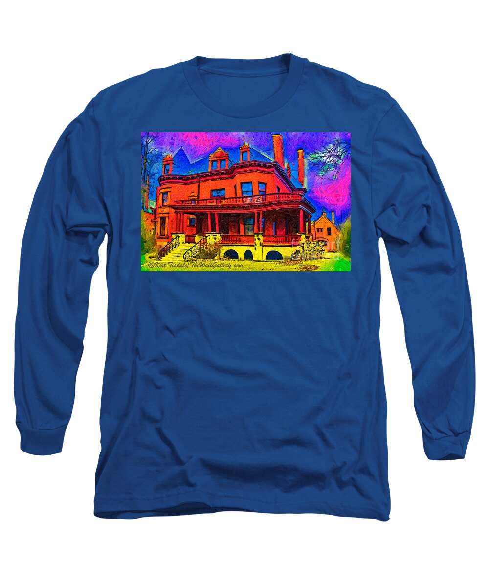 Homes Long Sleeve T-Shirt featuring the digital art The Wrap Around Porch by Kirt Tisdale