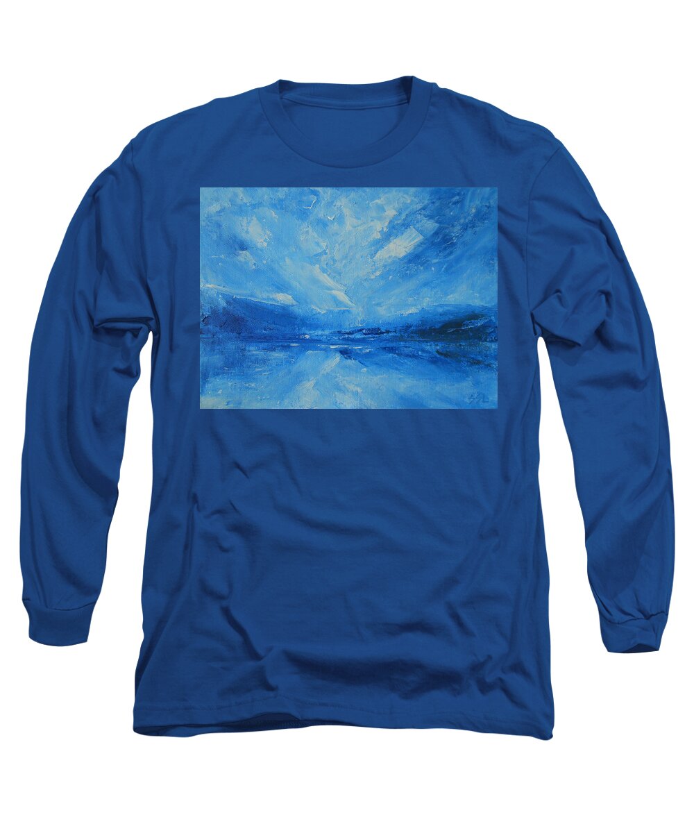 Abstract Long Sleeve T-Shirt featuring the painting Today I Soar by Jane See