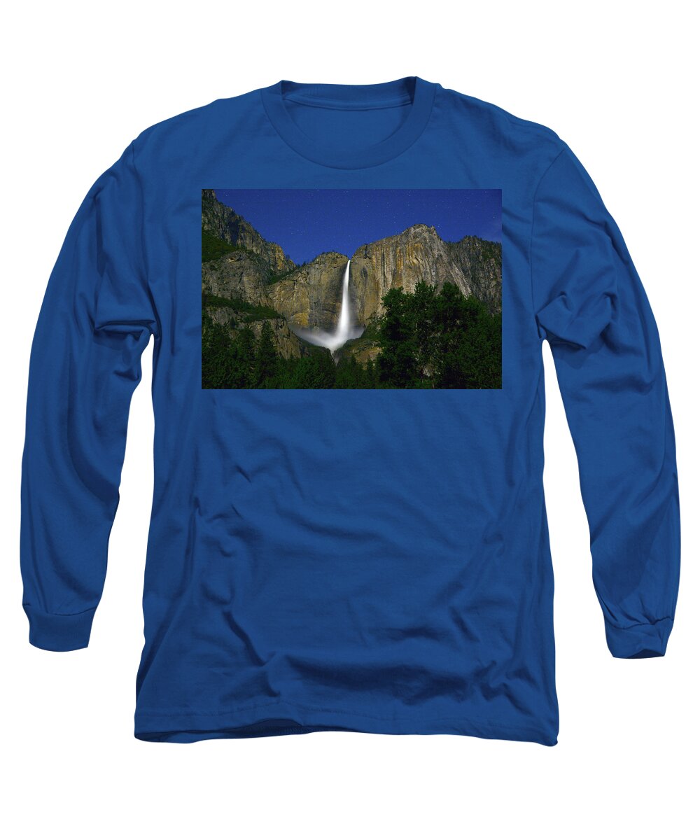 Yosemite Falls Under The Stairs Long Sleeve T-Shirt featuring the photograph Upper Yosemite Falls Under the Stairs by Raymond Salani III