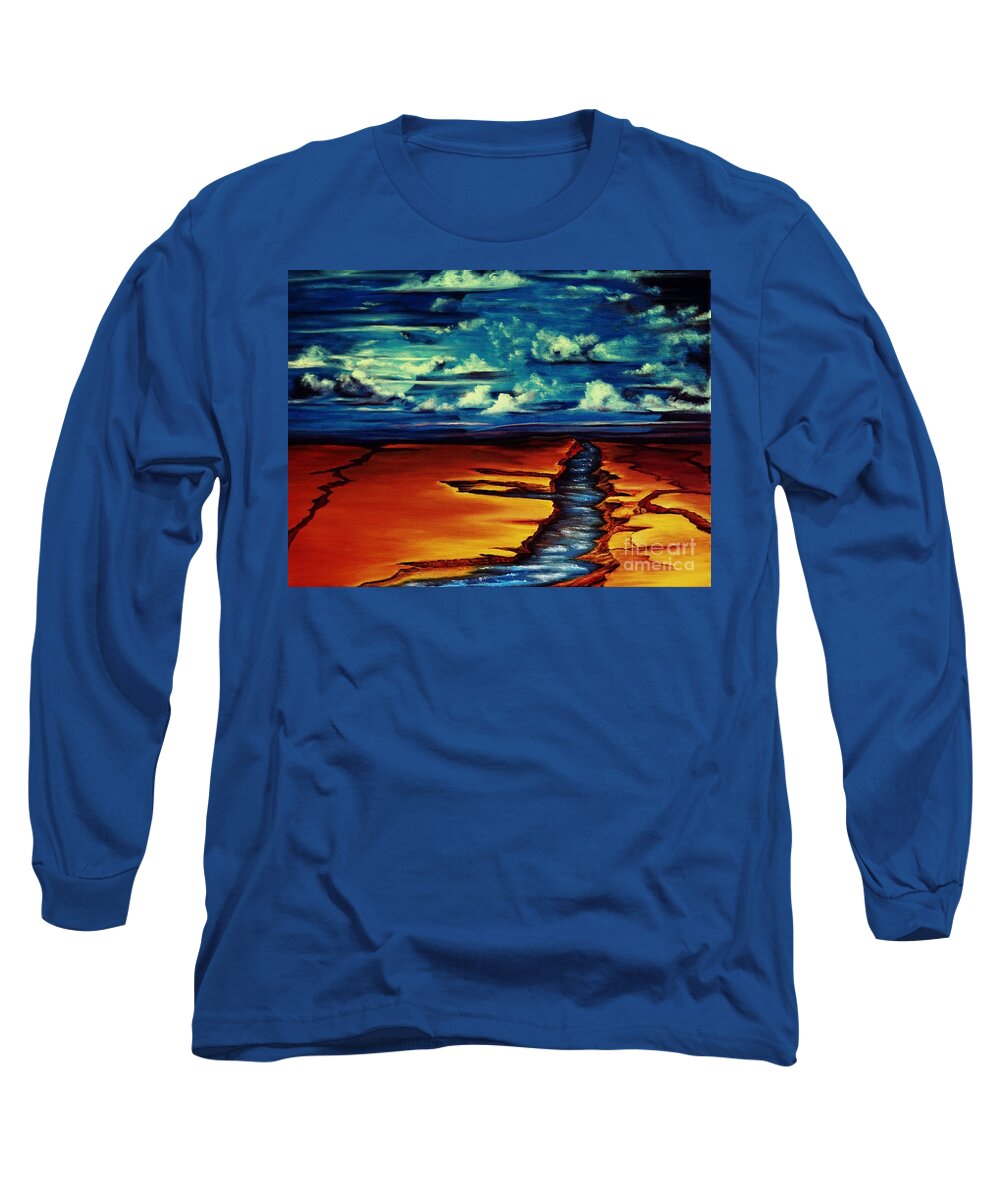 World Long Sleeve T-Shirt featuring the painting Where In The Worlds by Georgia Doyle