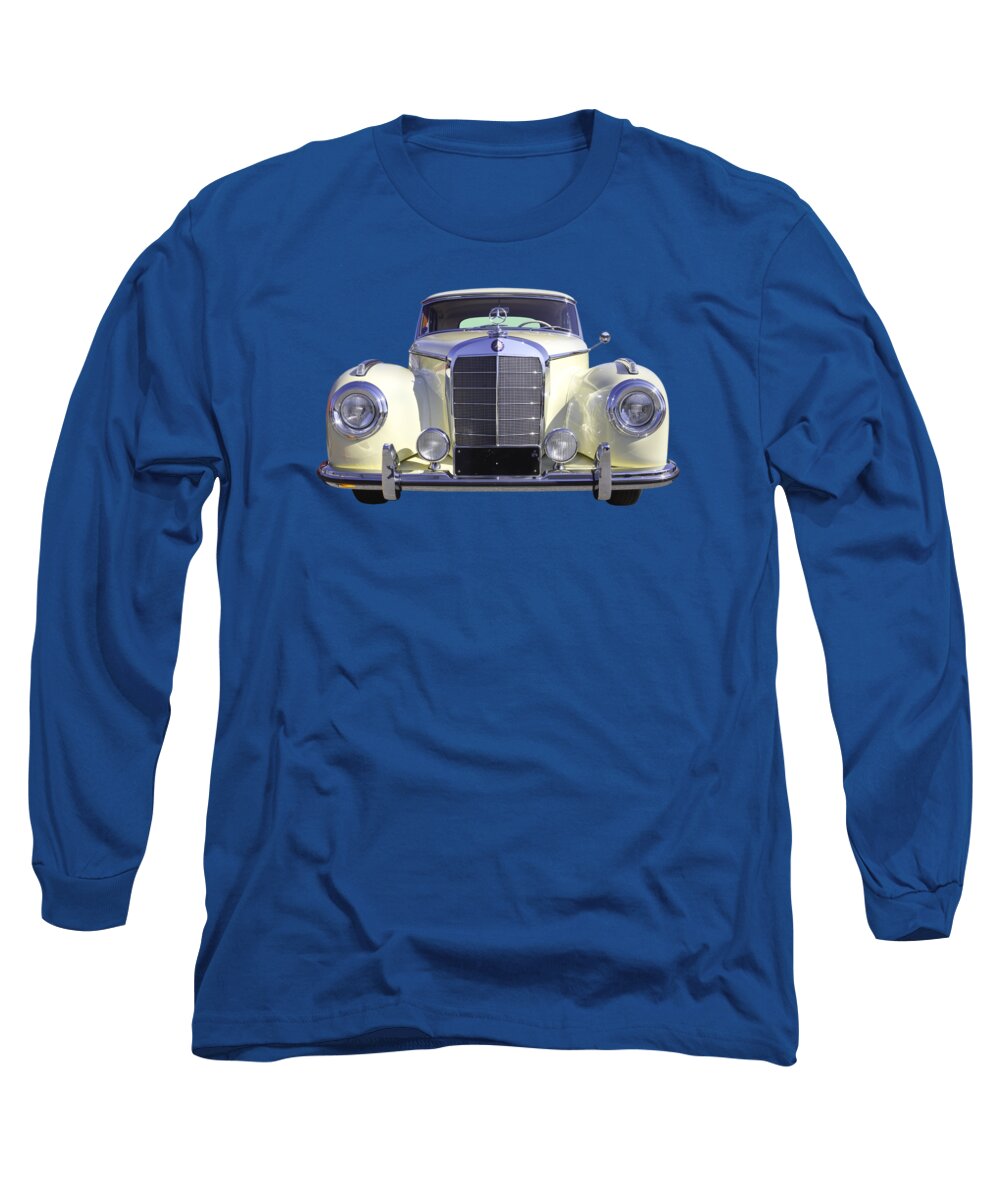 Mercedes Long Sleeve T-Shirt featuring the photograph White Mercedes Benz 300 Luxury Car by Keith Webber Jr