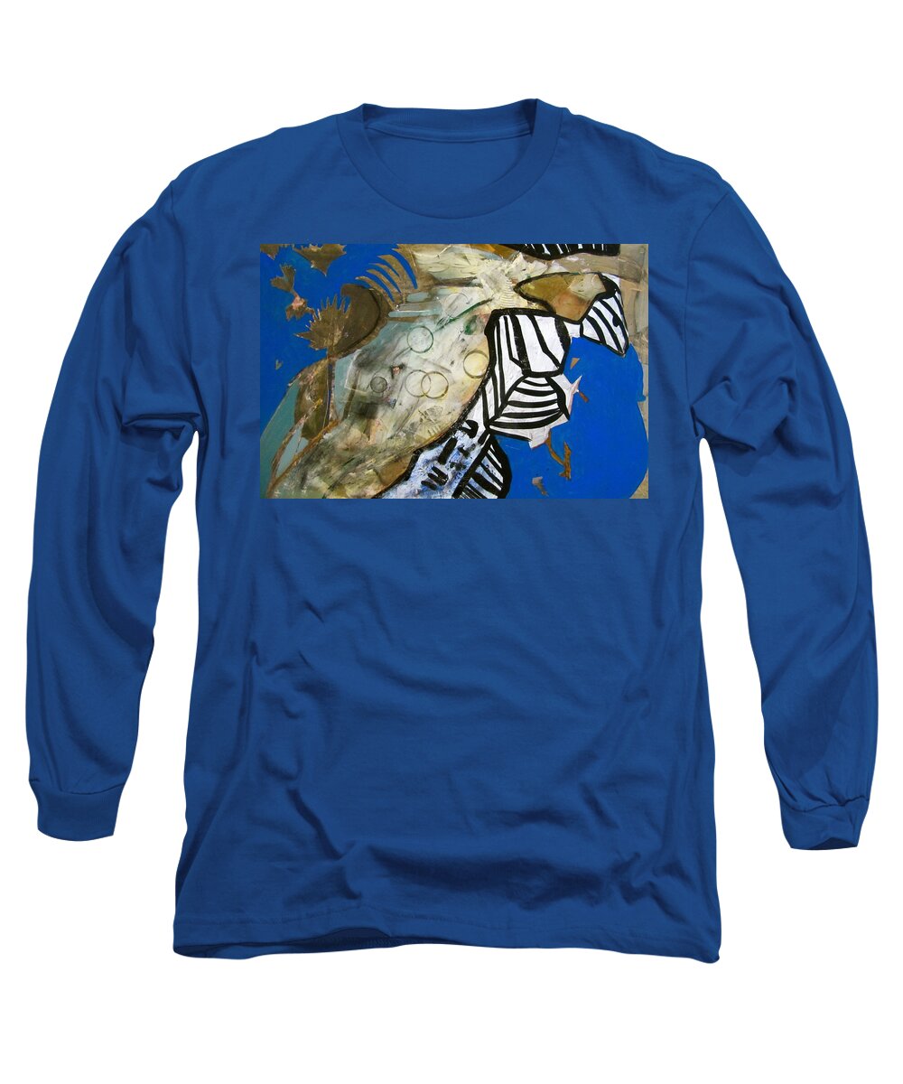 Abstract Long Sleeve T-Shirt featuring the painting African Song #2 by Carole Johnson