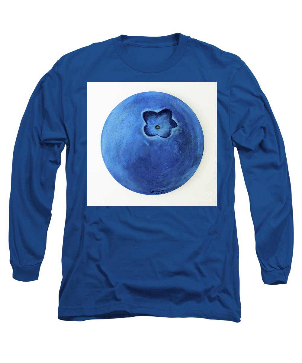 Impressionism Long Sleeve T-Shirt featuring the painting Blueberry by Lyric Lucas