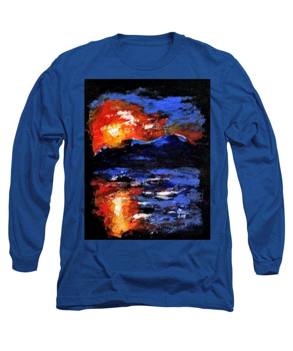 Impressionists Long Sleeve T-Shirt featuring the painting Good Morning Napoli by Clyde J Kell
