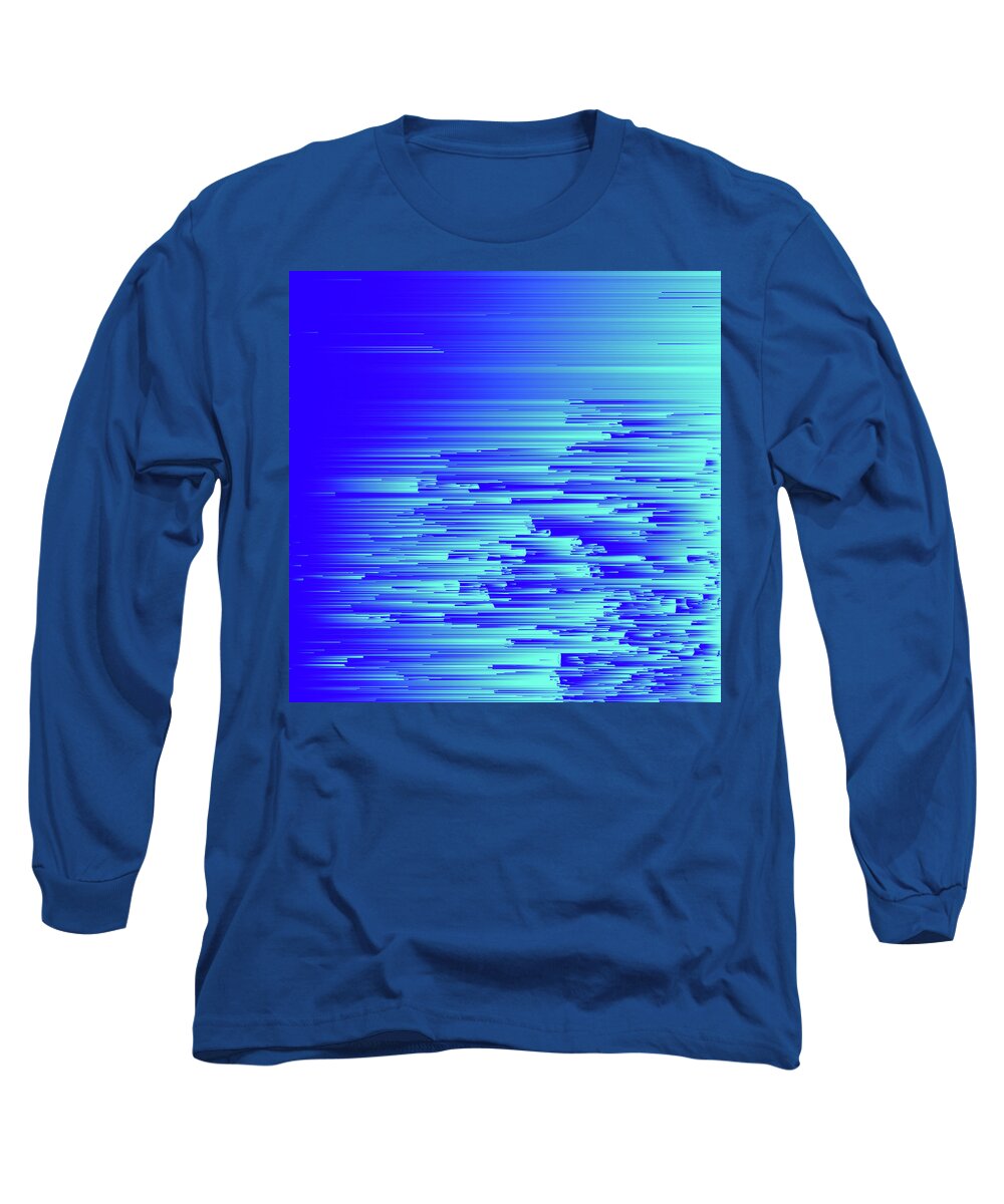 Glitch Long Sleeve T-Shirt featuring the digital art Just Passing Through by Jennifer Walsh