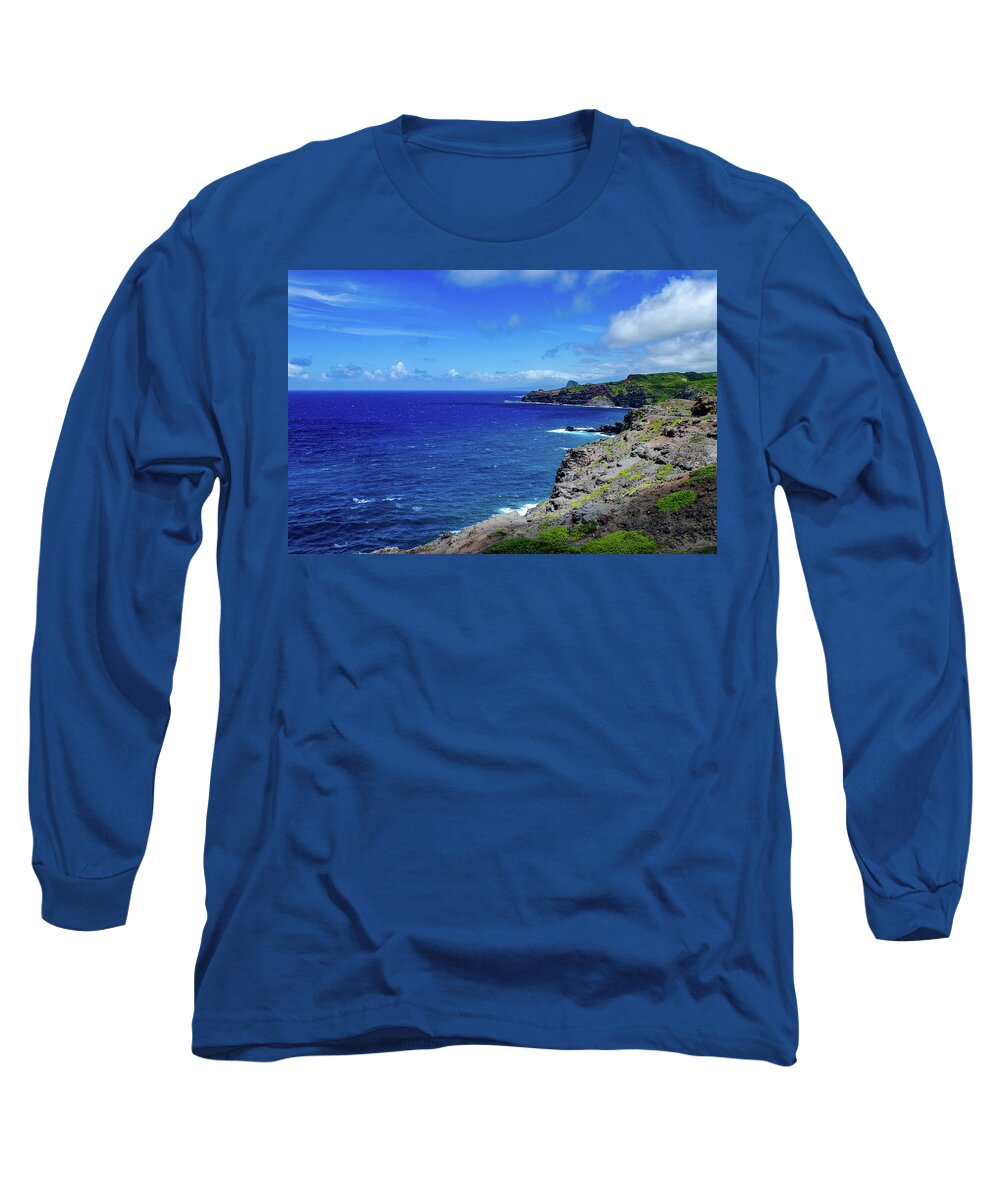 Hawaii Long Sleeve T-Shirt featuring the photograph Maui Coast by Jeff Phillippi