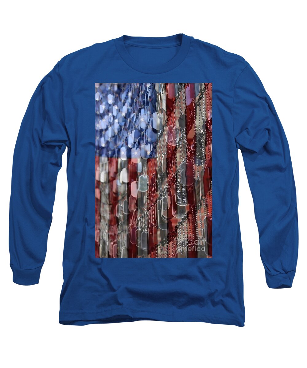Patriotic Long Sleeve T-Shirt featuring the photograph Never Forget American Sacrifice by DJ Florek