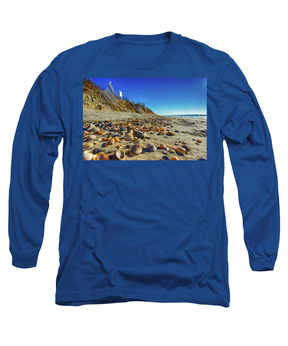 Oak Island Long Sleeve T-Shirt featuring the photograph Shells by Nick Noble