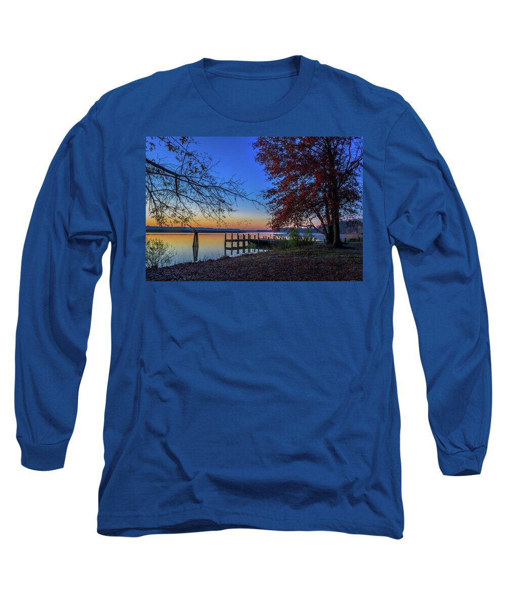 Sunrise Long Sleeve T-Shirt featuring the photograph Sunrise on the Patuxent by Cindy Lark Hartman