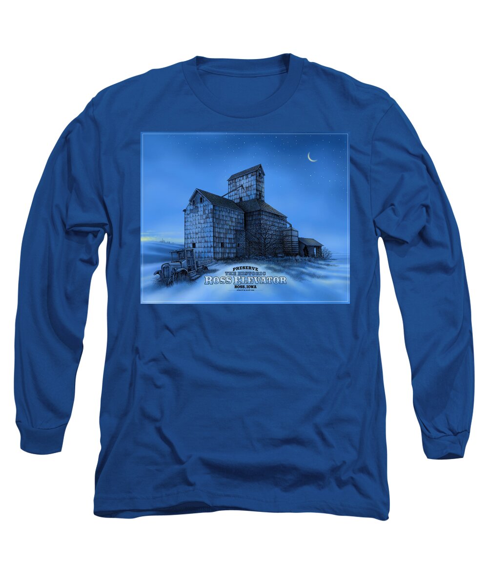 History Long Sleeve T-Shirt featuring the digital art The Ross Elevator Version 3 by Scott Ross