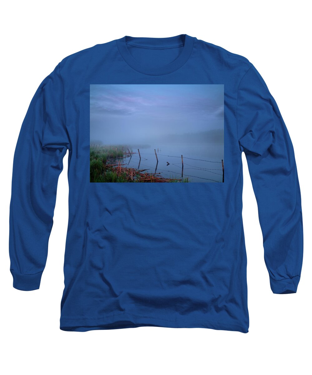 Prairie Long Sleeve T-Shirt featuring the photograph Thorhild Pond by Dan Jurak