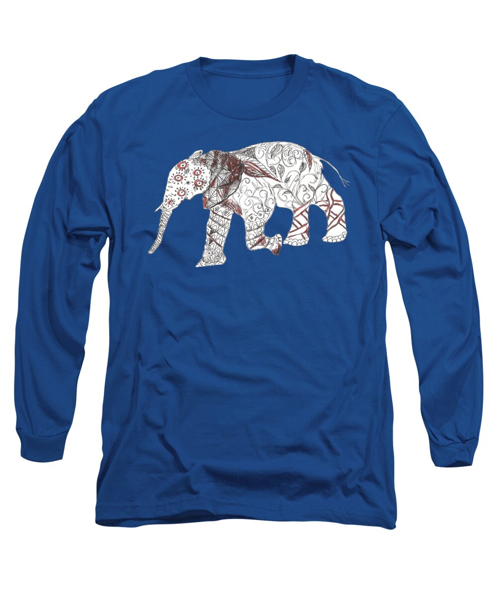 Elephant Long Sleeve T-Shirt featuring the photograph Elephant png #1 by Jean Noren