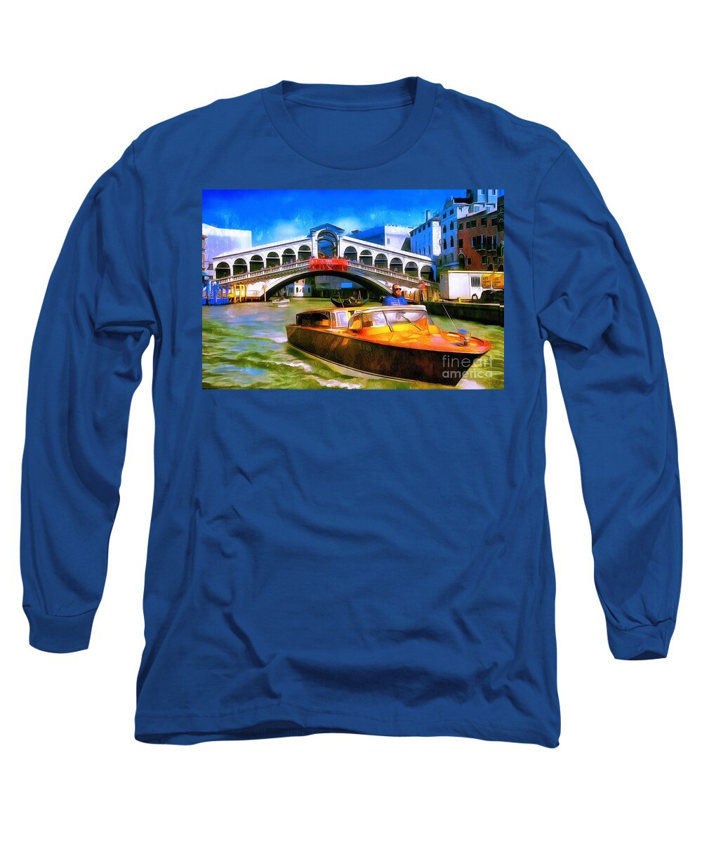 Art Treated Long Sleeve T-Shirt featuring the photograph Motoscafi #1 by Jack Torcello