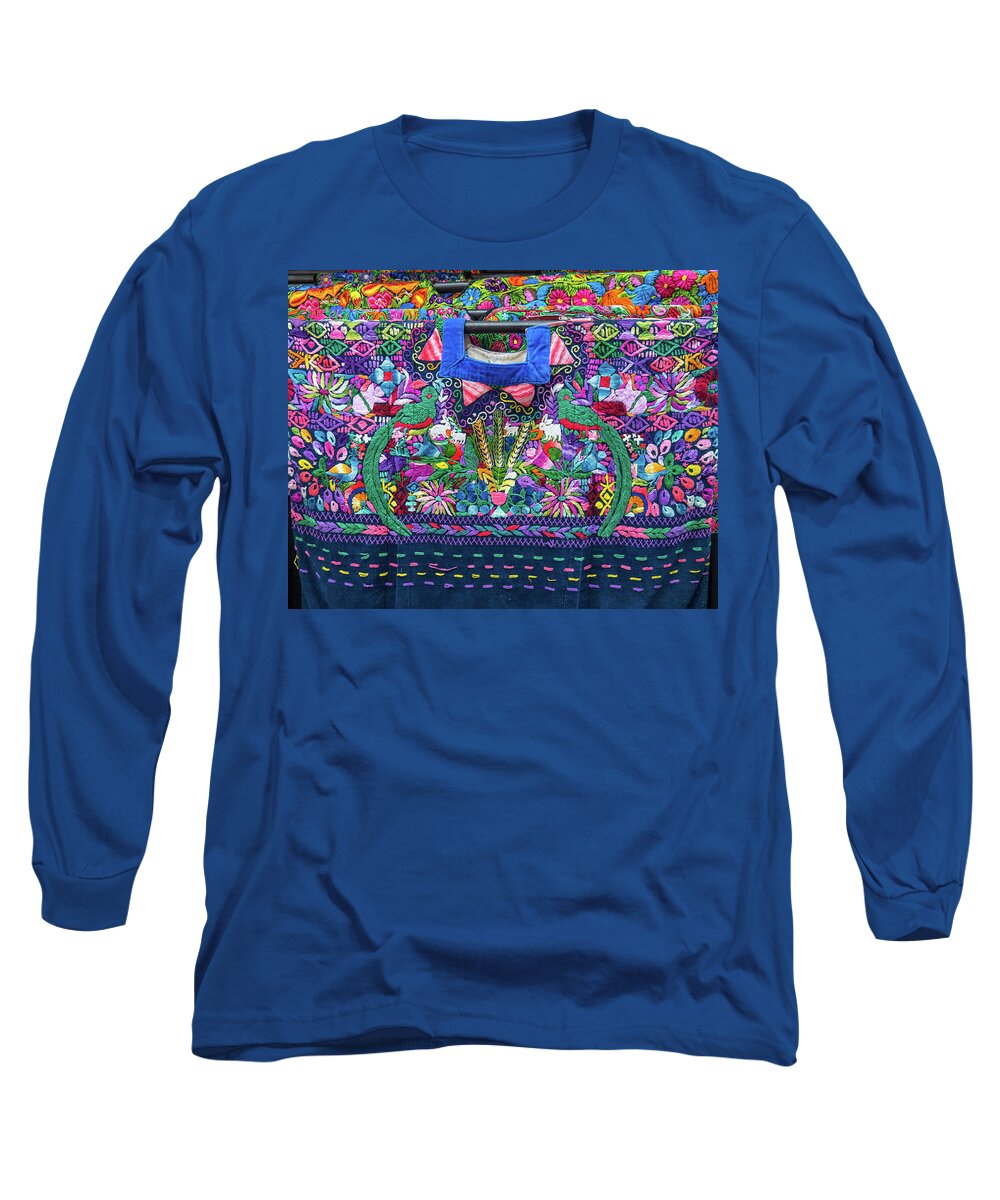 Blouse Long Sleeve T-Shirt featuring the photograph Woven Vibrance #2 by Leslie Struxness