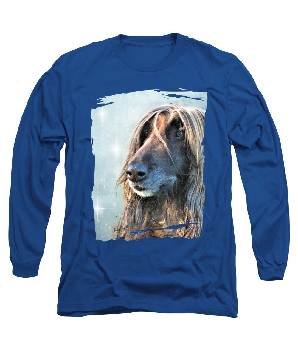 Afghan Hound Long Sleeve T-Shirt featuring the photograph The Diva #1 by Diane Chandler