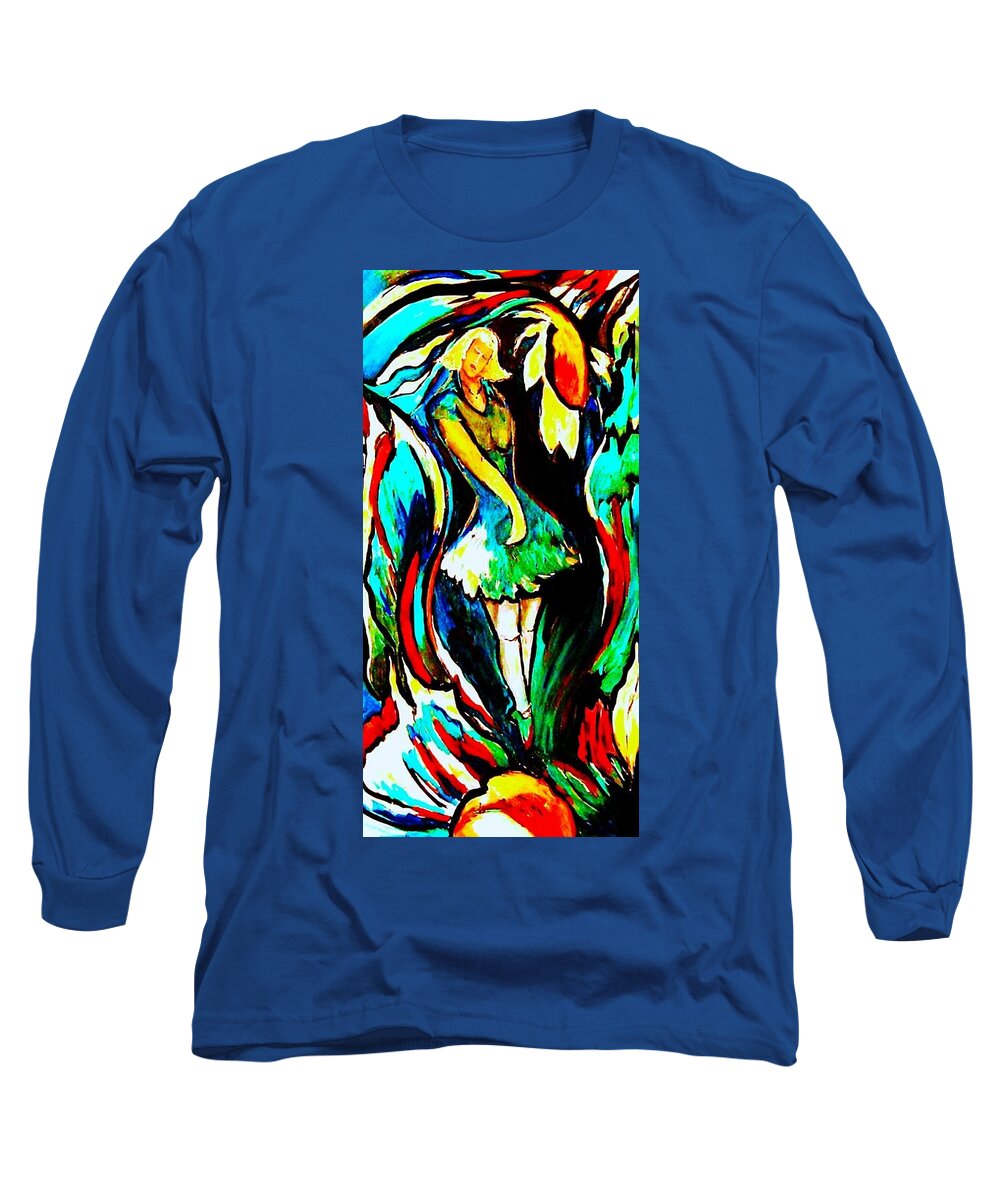 Landscape Long Sleeve T-Shirt featuring the painting Bloomed #3 by Dawn Caravetta Fisher