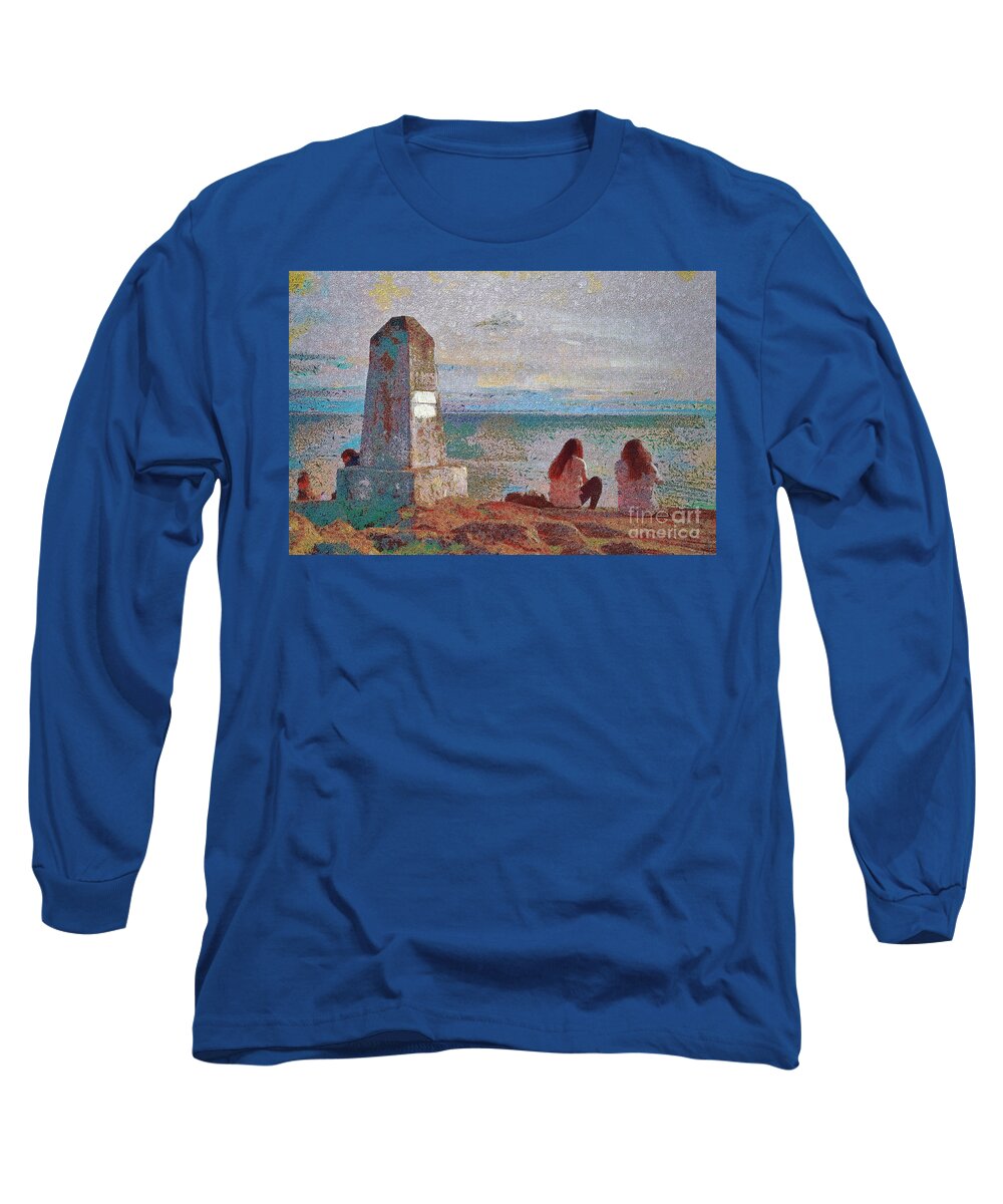 Lopez Island Long Sleeve T-Shirt featuring the photograph Afternoon at the Lopez Monument by Sea Change Vibes