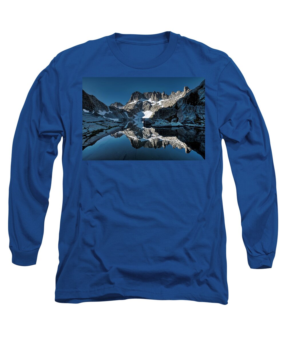 Landscape Long Sleeve T-Shirt featuring the photograph Alpine Blue Reflection by Romeo Victor