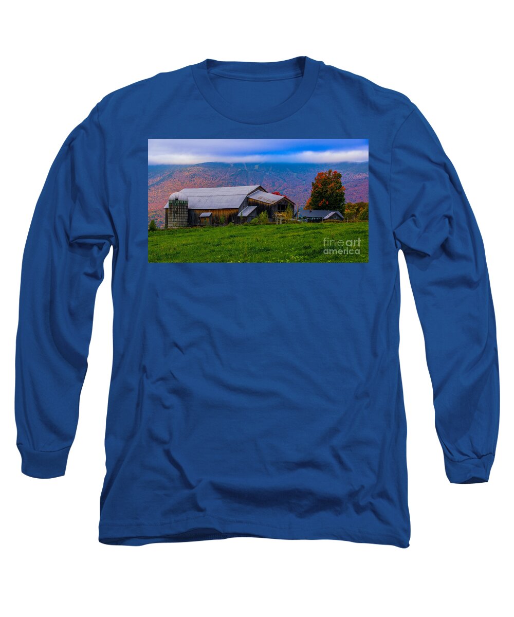 New England Long Sleeve T-Shirt featuring the photograph Autumn in the Mad River Valley by Scenic Vermont Photography