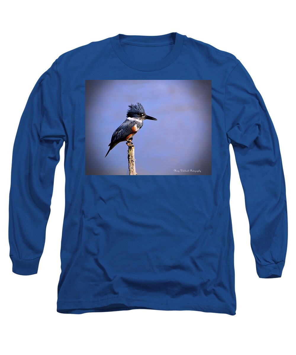 Birds Long Sleeve T-Shirt featuring the photograph Belted Kingfisher by Mary Walchuck
