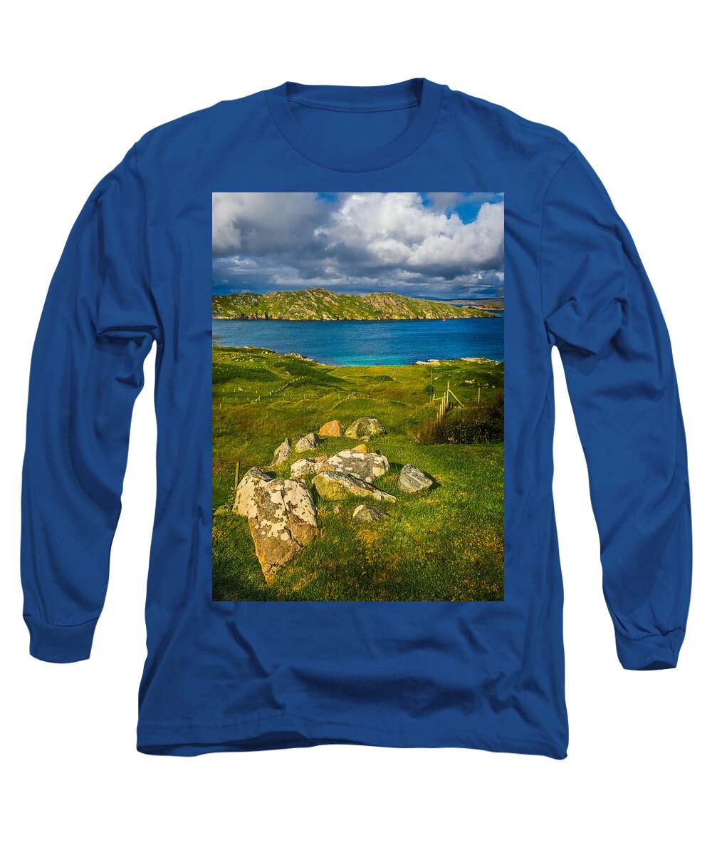 Bhaltos Long Sleeve T-Shirt featuring the photograph Bhaltos View, Lewis by Joe MacRae