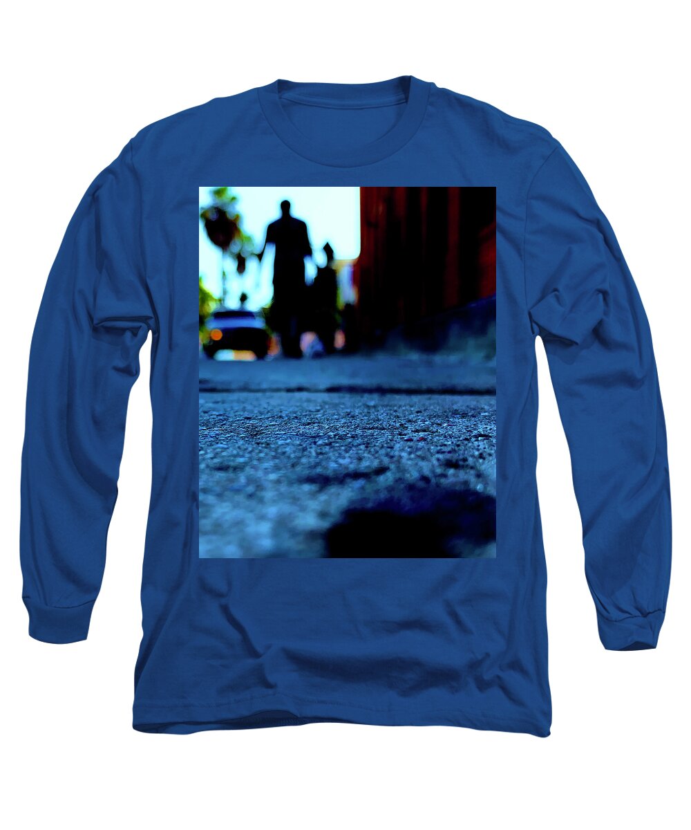 Buffy The Vampire Slayer Long Sleeve T-Shirt featuring the photograph Black Silhouette of Threat by Nicholas Brendon
