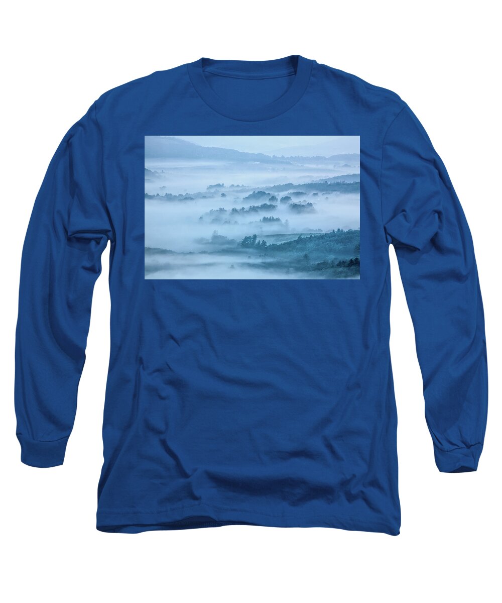 North Carolina Long Sleeve T-Shirt featuring the photograph Blue Fog in the Blue Ridge by Dan Carmichael