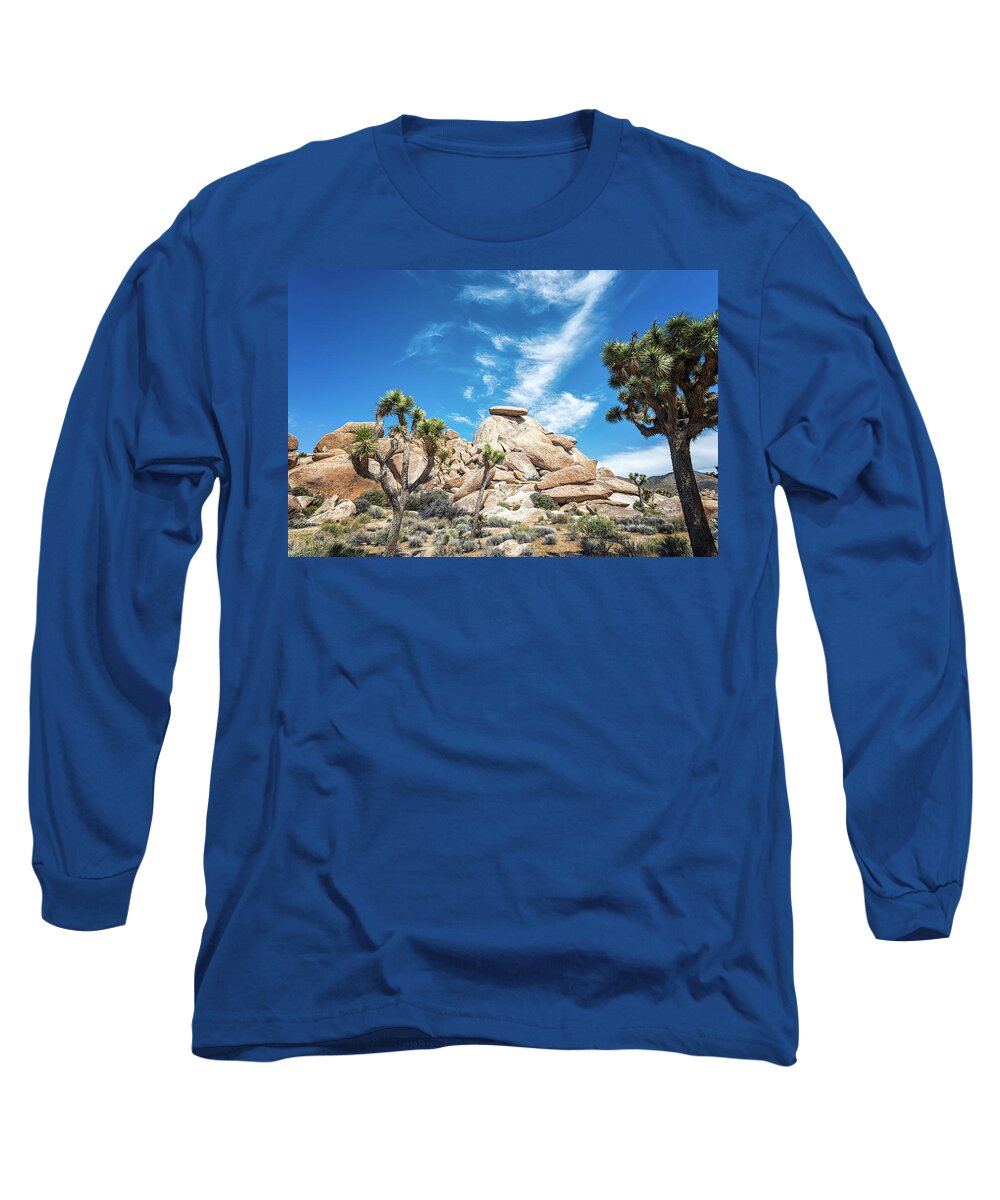Joshua Tree Long Sleeve T-Shirt featuring the photograph Cap Rock At Joshua Tree by Joseph S Giacalone