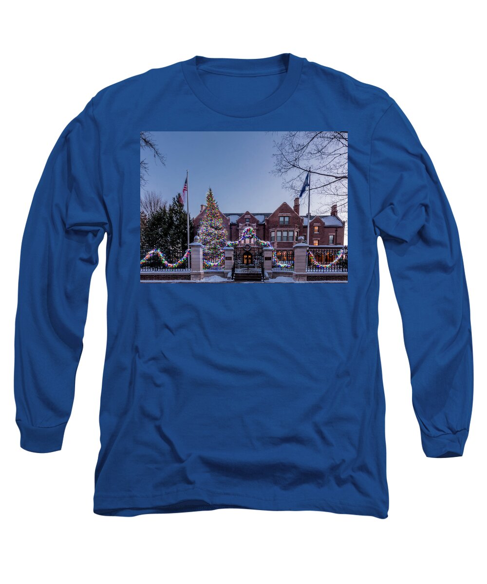Christmas Long Sleeve T-Shirt featuring the photograph Christmas Lights Series #6 - Minnesota Governor's Mansion by Patti Deters
