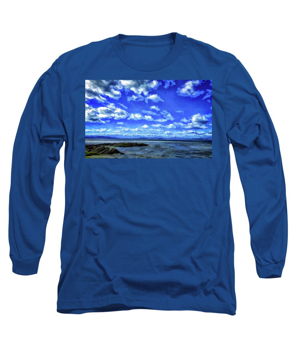2016 Long Sleeve T-Shirt featuring the photograph Clouds over St Lawrence by Monroe Payne