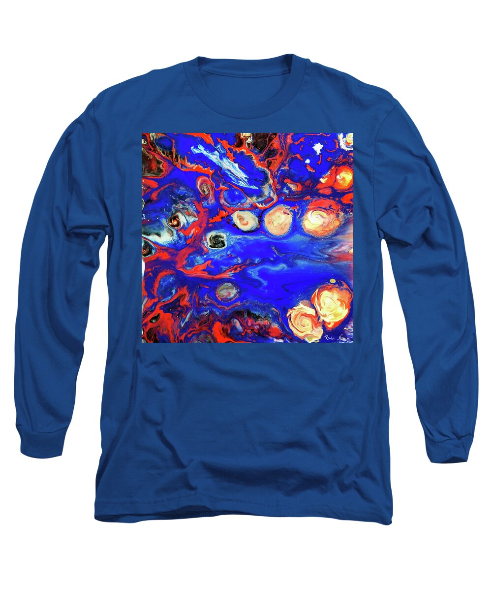  Long Sleeve T-Shirt featuring the painting Falling Victim by Rein Nomm
