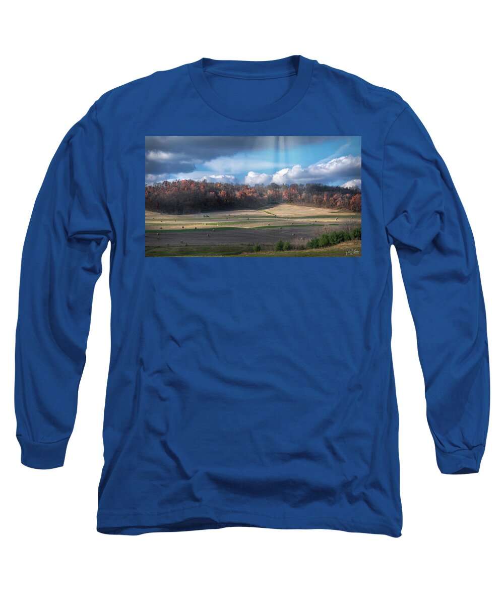 Hay Bales Long Sleeve T-Shirt featuring the photograph Hay by Phil S Addis