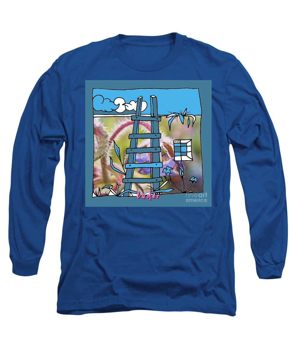 Digital Art And Photography Long Sleeve T-Shirt featuring the drawing Ladder by Carol Rashawnna Williams