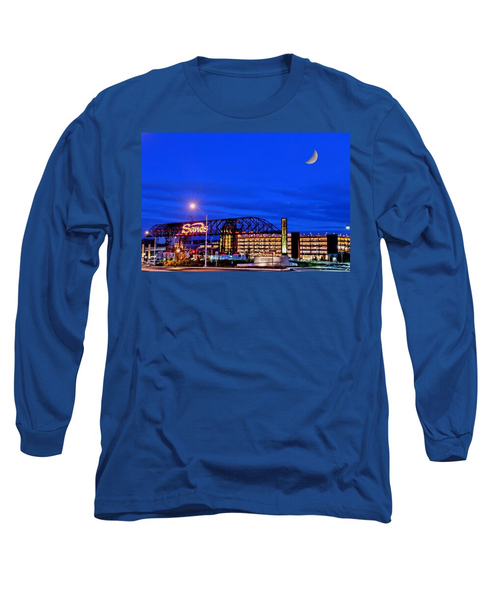 Casino Long Sleeve T-Shirt featuring the photograph Moon over Sands by DJ Florek
