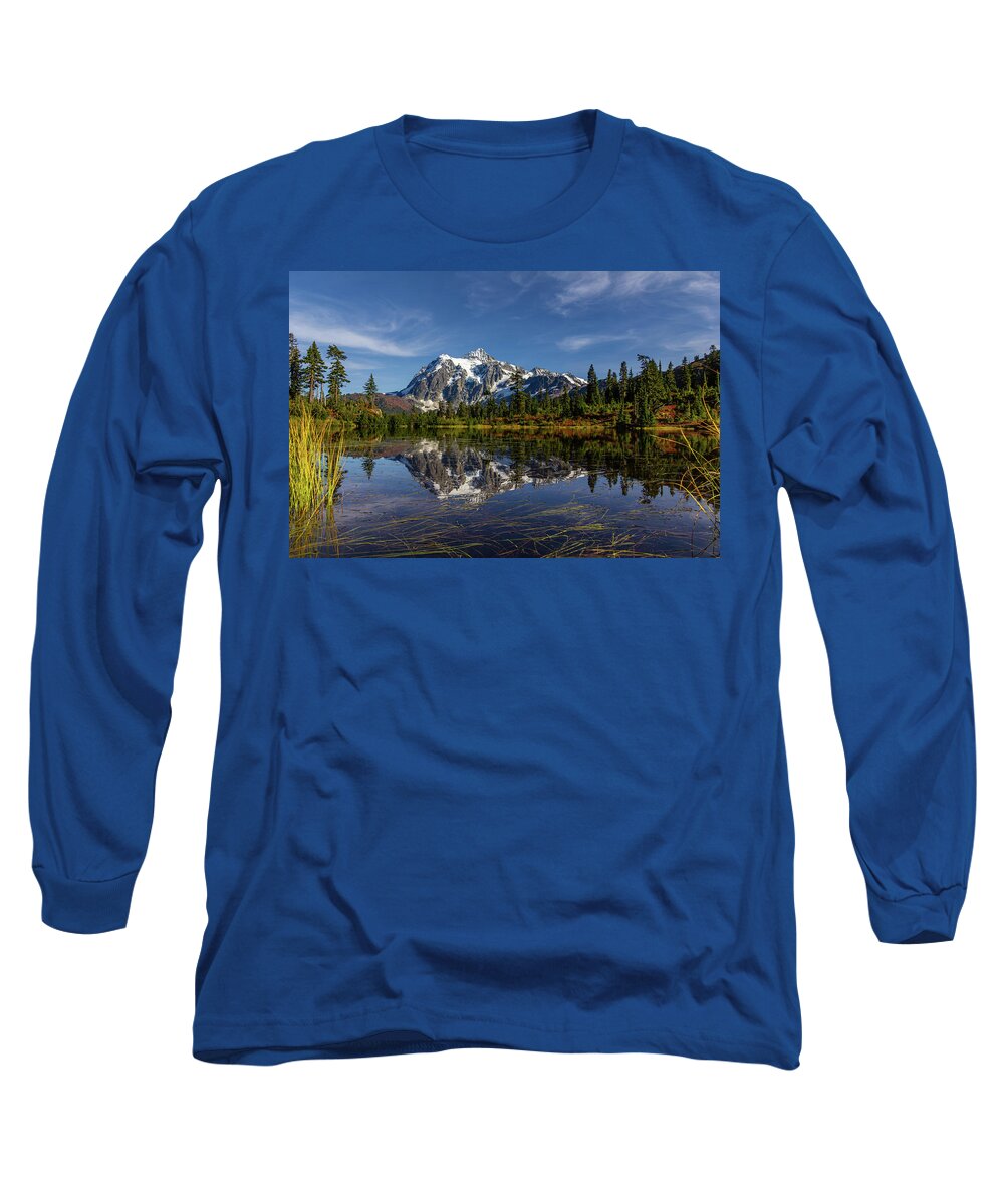 Mountain Long Sleeve T-Shirt featuring the photograph Mt. Shuksan by Gary Skiff