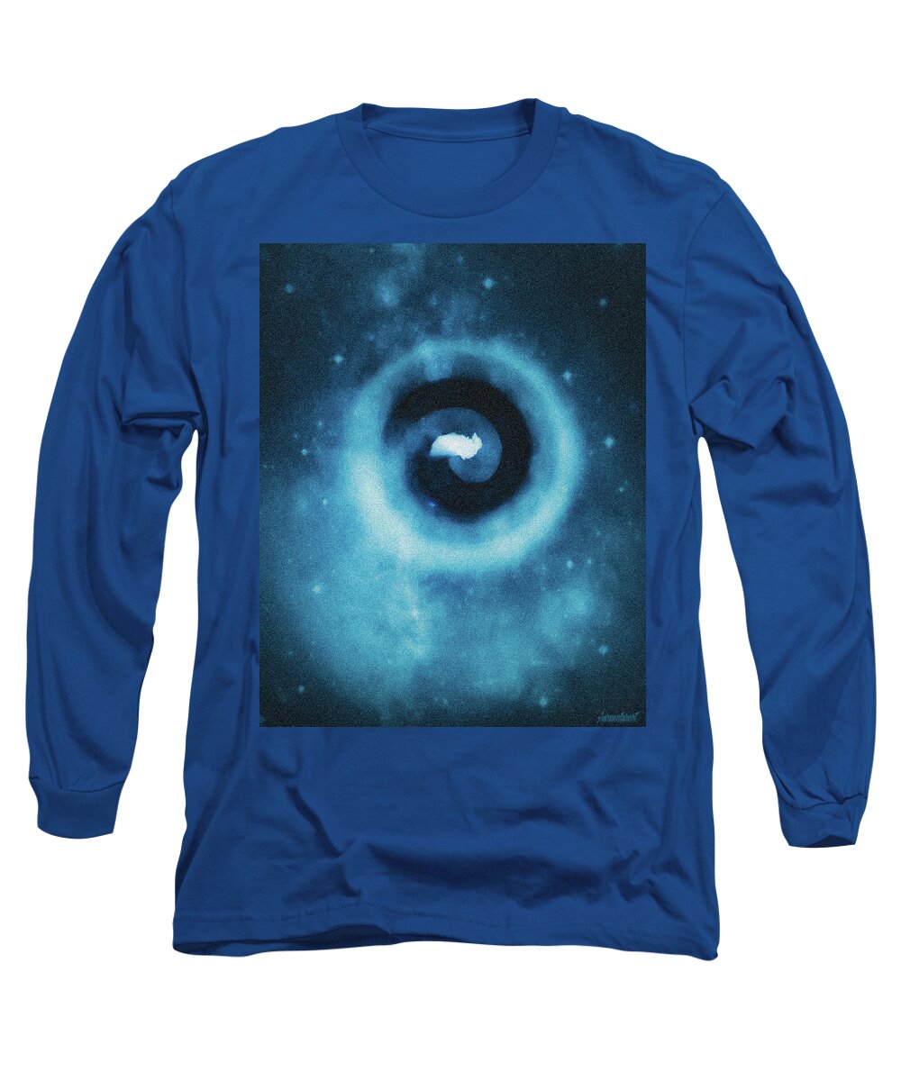 Spiral Long Sleeve T-Shirt featuring the digital art Spiral Ocean by Auranatura Art