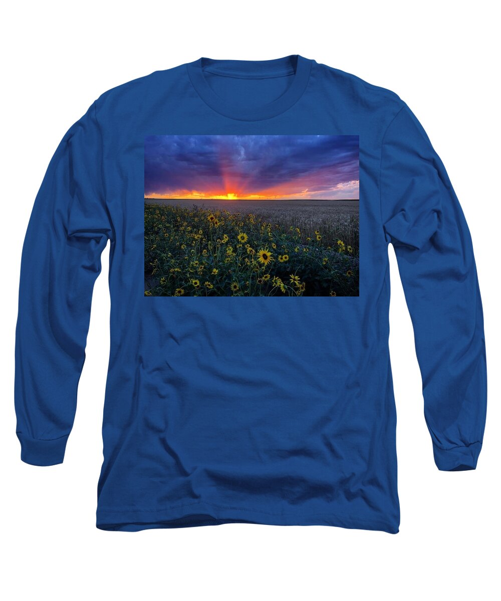 Sunset Long Sleeve T-Shirt featuring the photograph Sunset 1 by Julie Powell