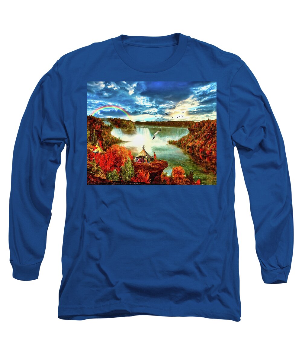 Niagara Falls Long Sleeve T-Shirt featuring the digital art Taste of Heaven by Norman Brule