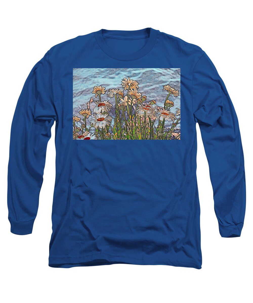 Daisy Long Sleeve T-Shirt featuring the photograph Whimsical Daisies by Sea Change Vibes