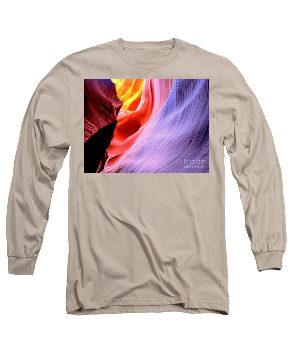 Light Long Sleeve T-Shirt featuring the photograph light symphony of Antelope canyon #5 by Kumiko Mayer