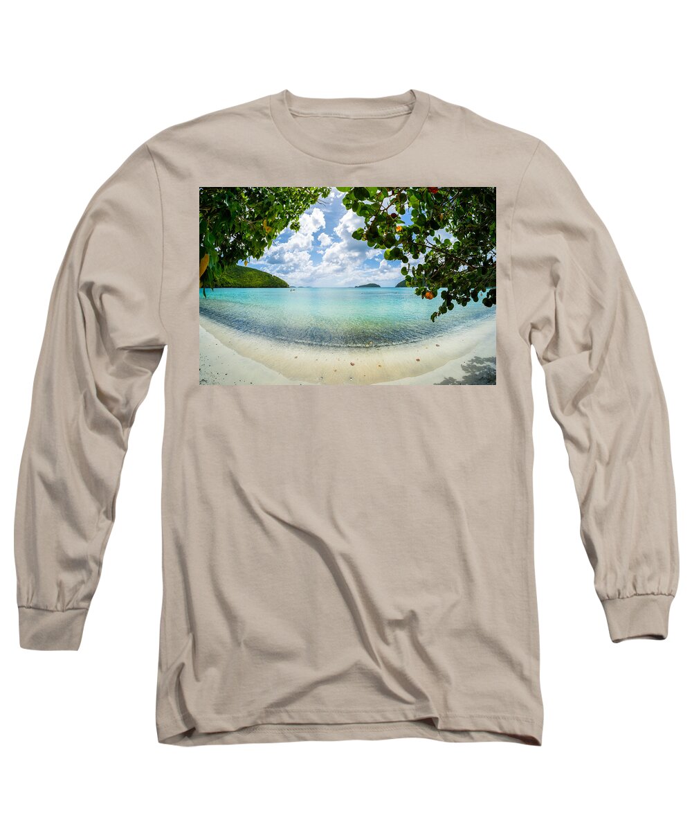 Caribbean Long Sleeve T-Shirt featuring the photograph Beautiful Caribbean beach #1 by Raul Rodriguez