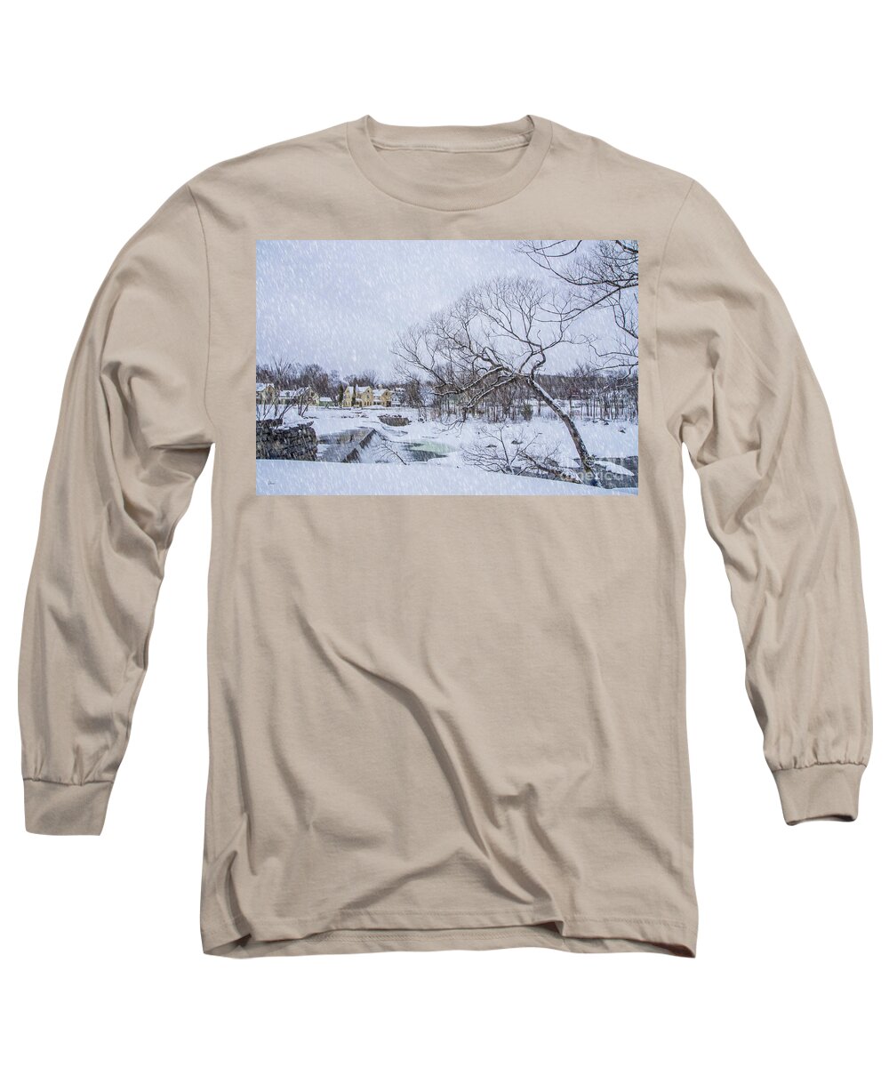 Birch Long Sleeve T-Shirt featuring the photograph Snowy Day #1 by Alana Ranney