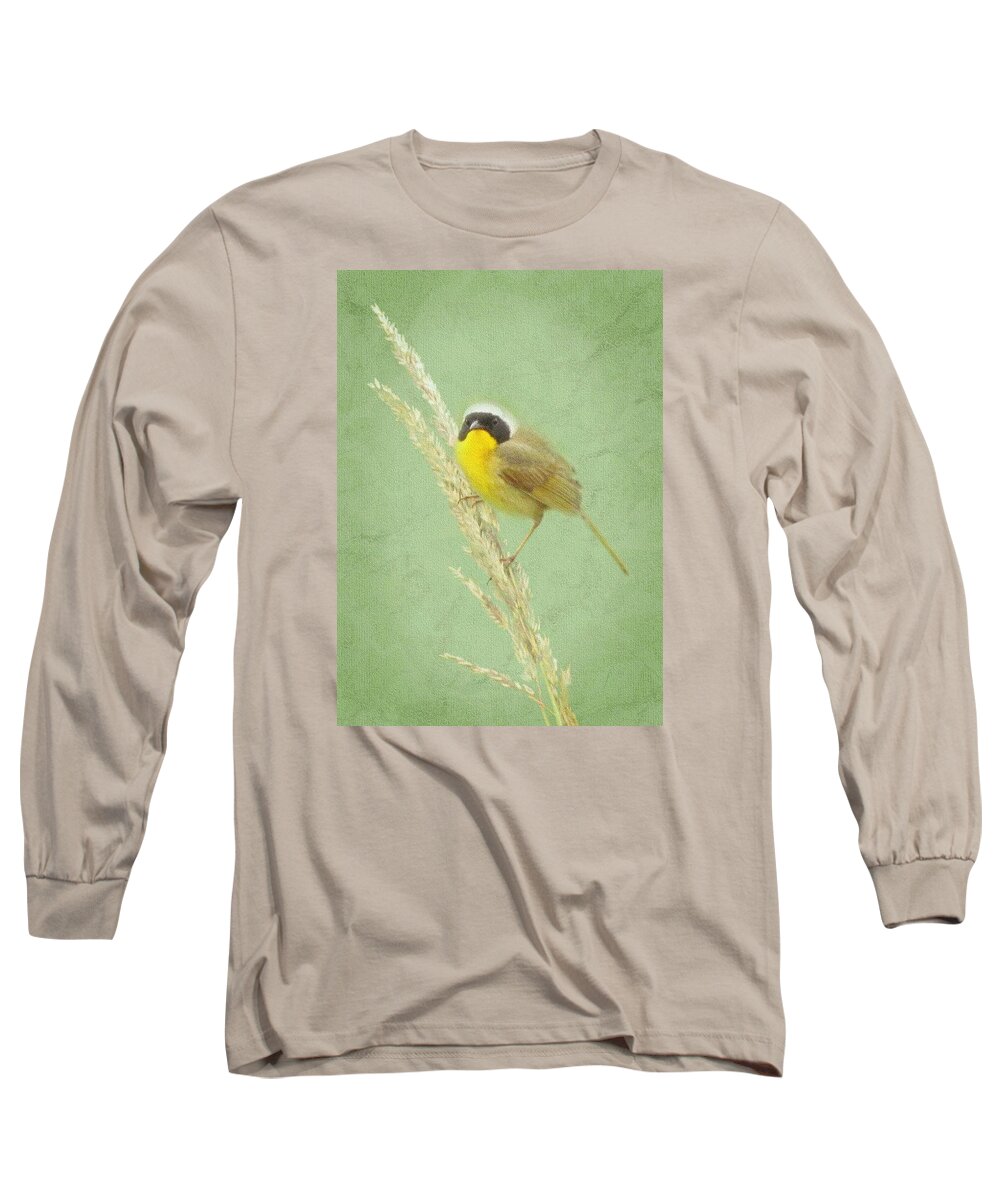 Common Yellowthroat Long Sleeve T-Shirt featuring the digital art Spring In The Marsh #1 by I'ina Van Lawick