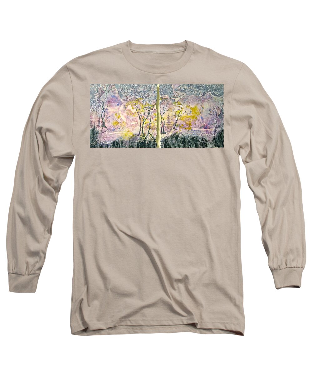 Watercolor Long Sleeve T-Shirt featuring the painting Where Dreams Go #1 by Carolyn Rosenberger