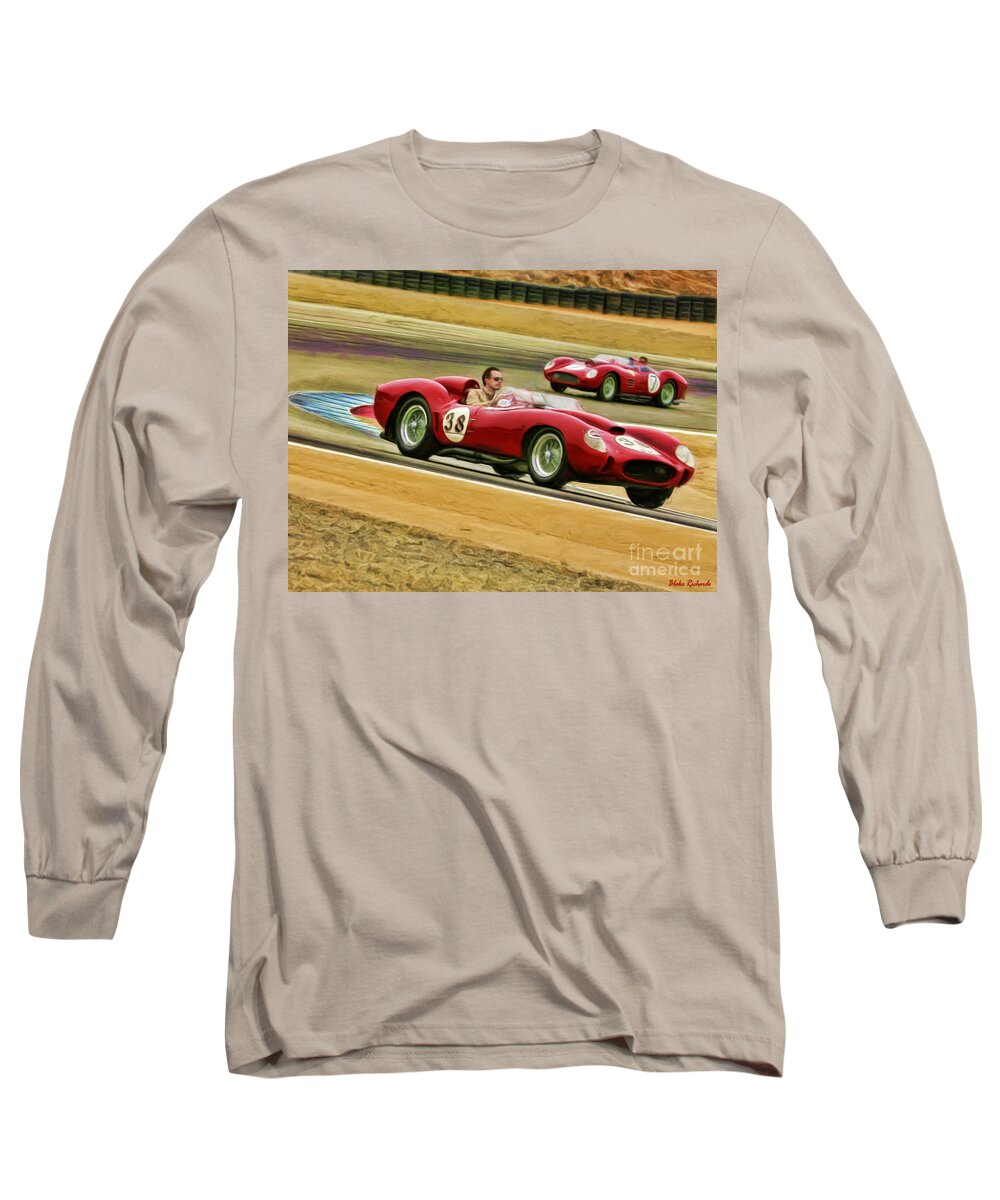 1957 Ferrari 250 Testa Rossa Long Sleeve T-Shirt featuring the photograph 1957 Ferrari 250 Testa Rossa by Blake Richards