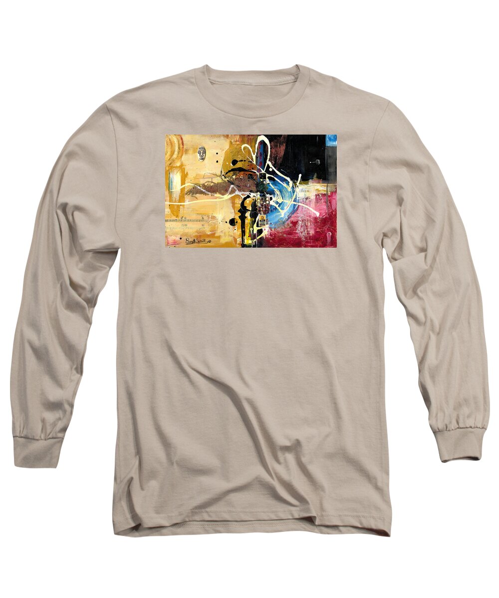 Everett Spruill Long Sleeve T-Shirt featuring the painting Cultural Abstractions - Martin Luther King jr by Everett Spruill
