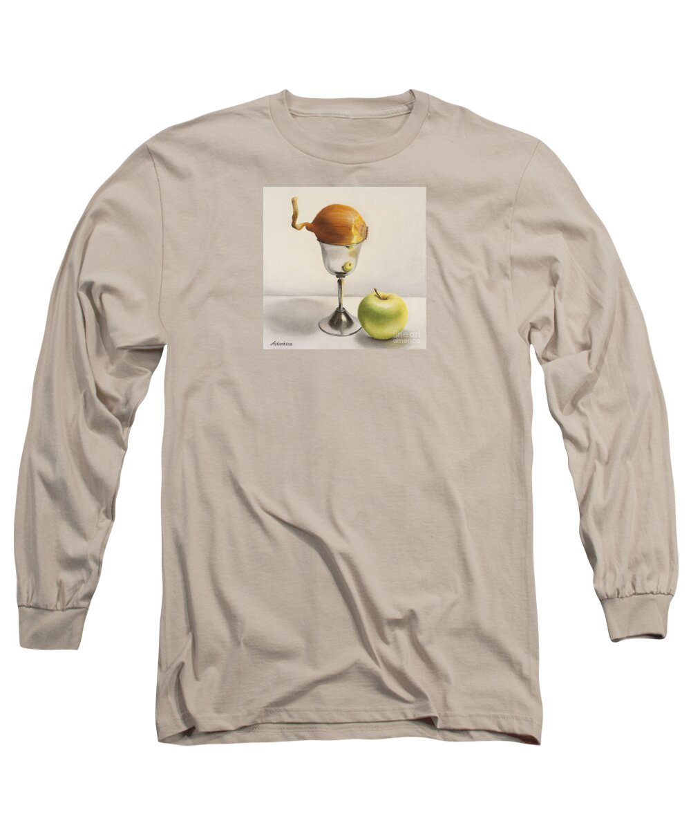 Still Life Prints Paintings Pastels Long Sleeve T-Shirt featuring the pastel The Union by Natalia Astankina