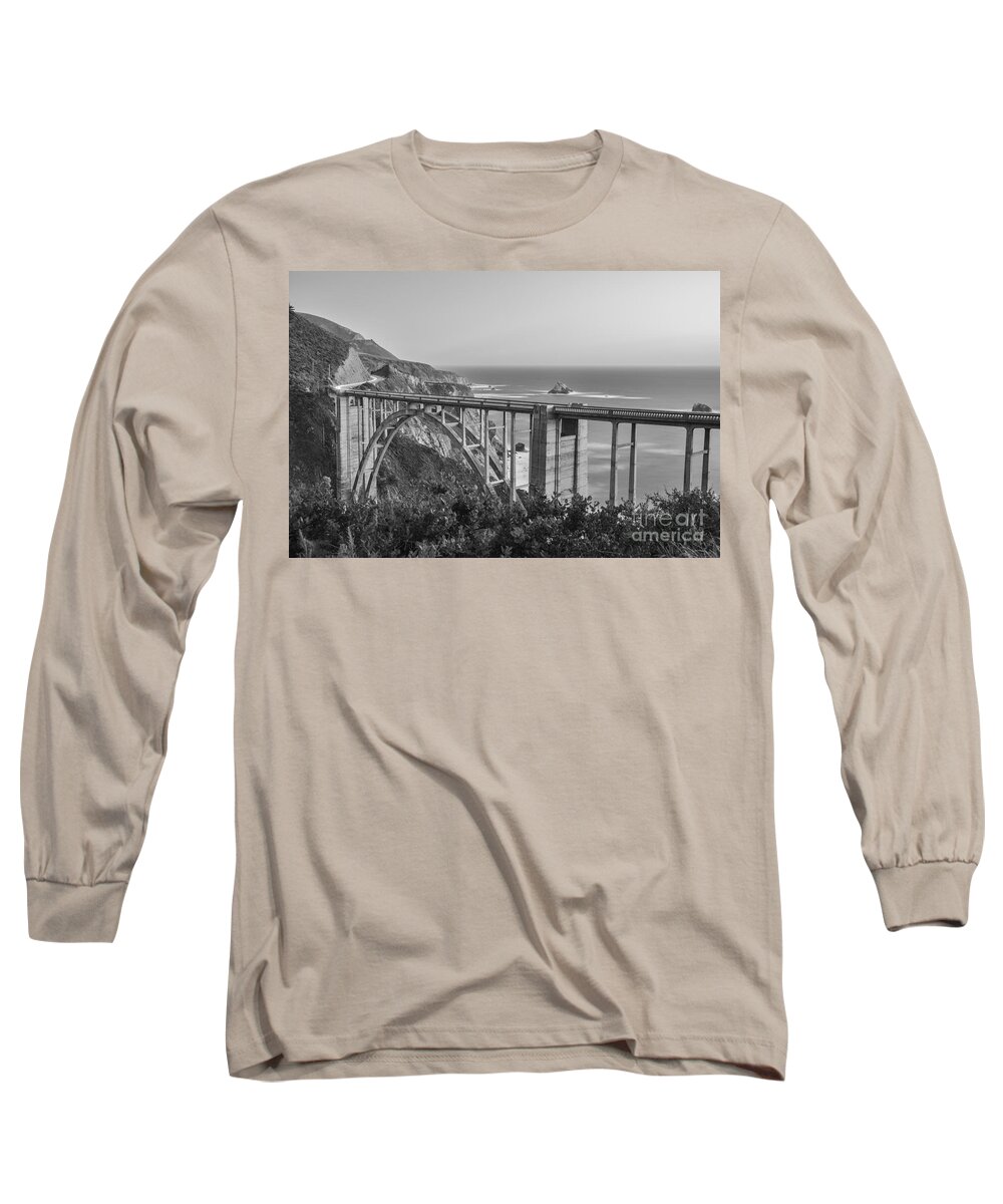 Big Sur Long Sleeve T-Shirt featuring the photograph Bixby Bridge dusk Big Sur California #3 by Ken Brown